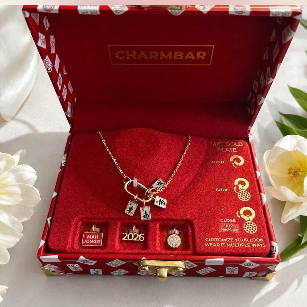 ✨ CHAMBAR 2026 Mahjong Charm Necklace – New in Box ✨